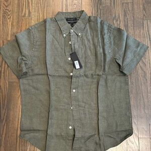 Men's Green Linen Shirt